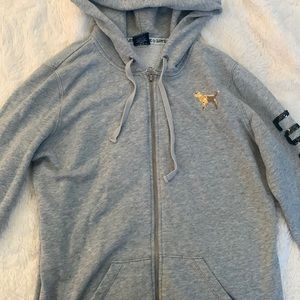 Pink Victoria’s Secret gray leopard print sequins jacket